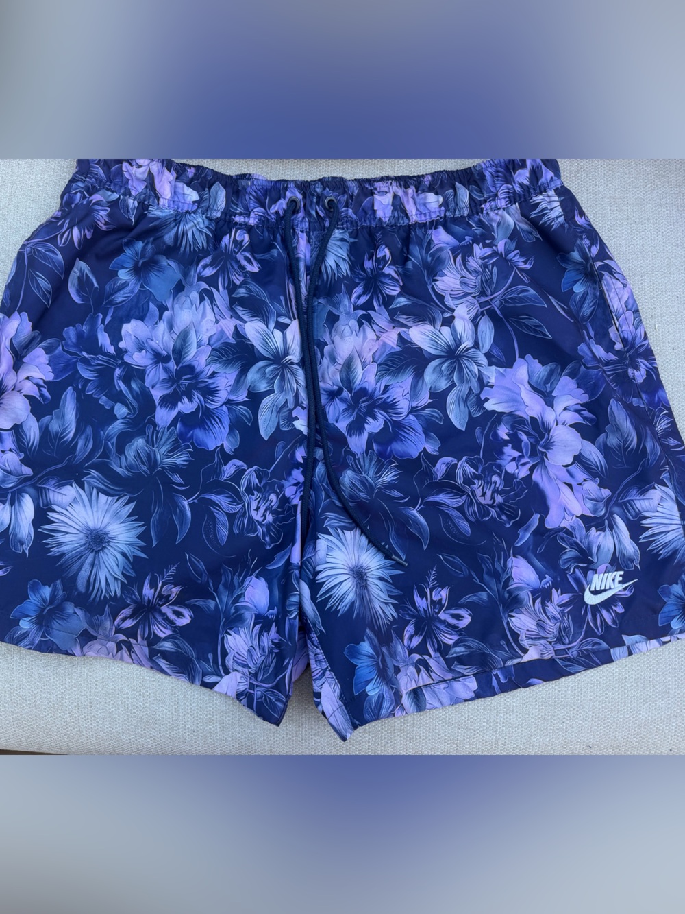 Nike Men’s Navy & Purple Floral Athletic Shorts